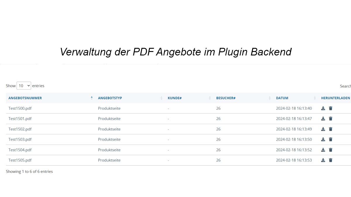 PDF Angebots Plugin JTL 5 Admin Einstellungen