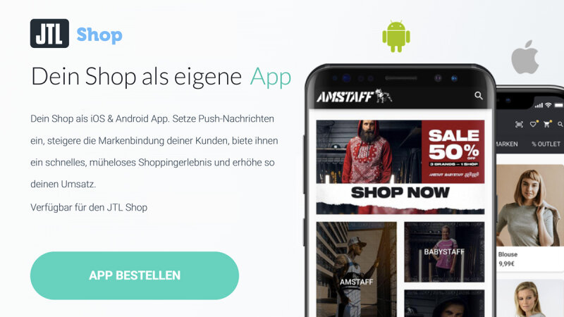 Pushly - Dein JTL-Shop als eigene App für Android & iOS