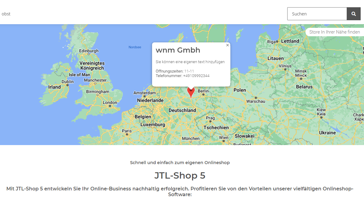 #wnm | Storefinder Portlet - Shops und Ladengesch&auml;fte per Maps einbinden