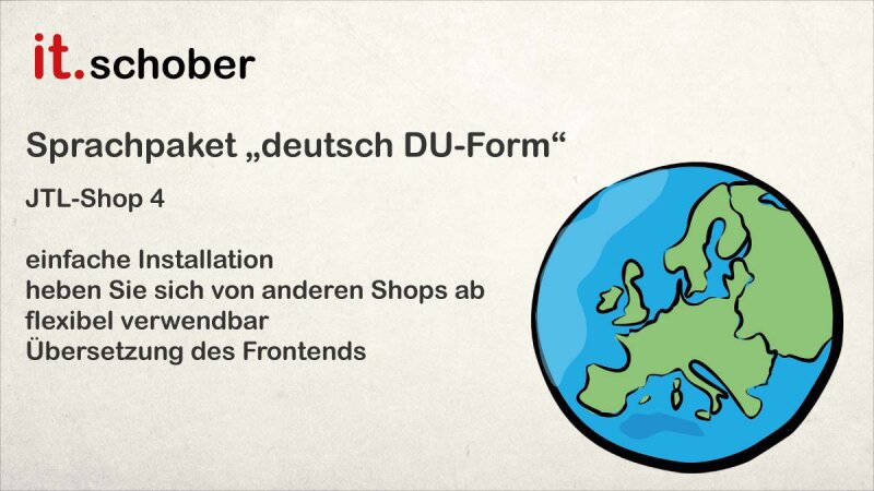 Sprachdatei Deutsch Du-Form für das Shop-Frontend