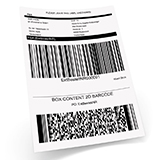 Amazon FBA Etikett mit 2D Barcode