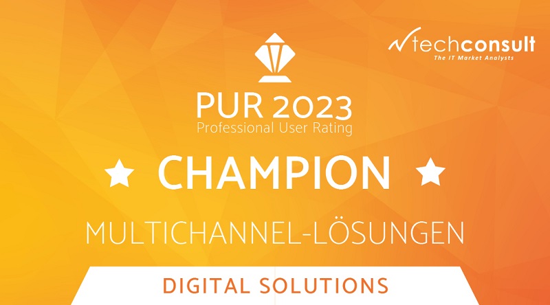 PUR 2023 Professional User Rating Champion Multichannel-Lösungen Digital Solutions